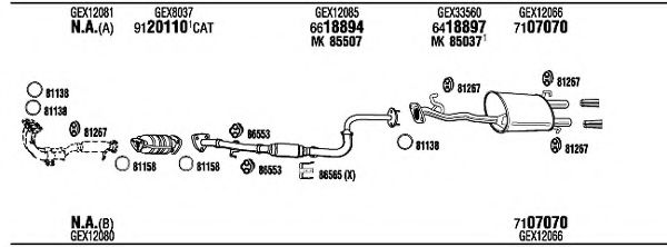 Система выпуска ОГ FONOS RV60502