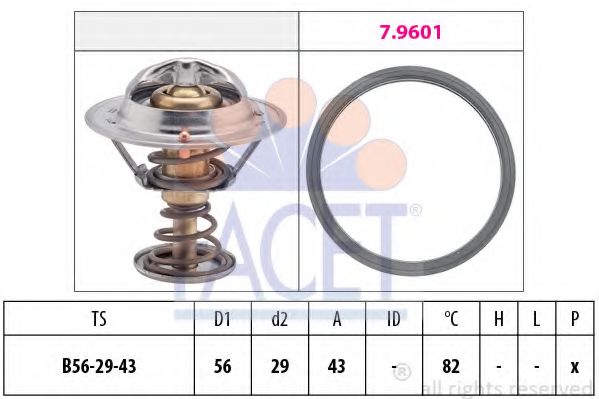 Термостат, охлаждающая жидкость FACET 7.8339