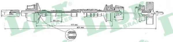 Трос, управление сцеплением LPR C0341C