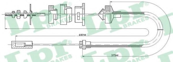 Трос, управление сцеплением LPR C0523C