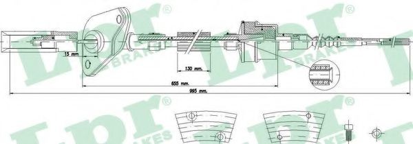 Трос, управление сцеплением LPR C0565C