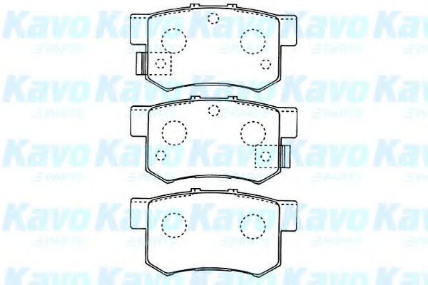 Комплект тормозных колодок, дисковый тормоз KAVO PARTS BP-2043