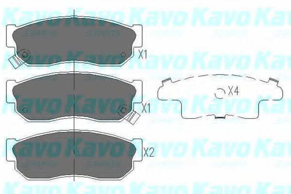 Комплект тормозных колодок, дисковый тормоз KAVO PARTS KBP-6526