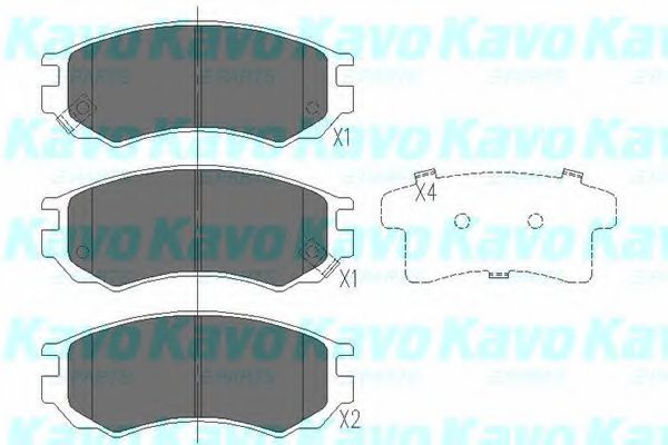 Комплект тормозных колодок, дисковый тормоз KAVO PARTS KBP-6531