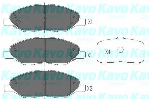 Комплект тормозных колодок, дисковый тормоз KAVO PARTS KBP-6578