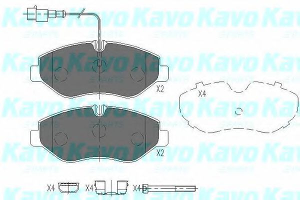 Комплект тормозных колодок, дисковый тормоз KAVO PARTS KBP-6584