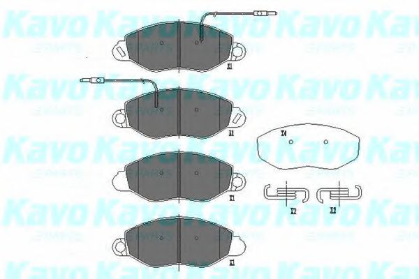 Комплект тормозных колодок, дисковый тормоз KAVO PARTS KBP-6586
