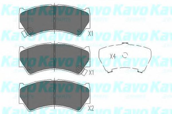 Комплект тормозных колодок, дисковый тормоз KAVO PARTS KBP-8519