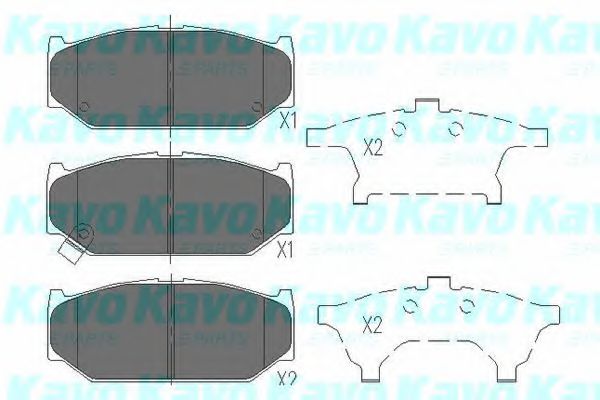 Комплект тормозных колодок, дисковый тормоз KAVO PARTS KBP-8525