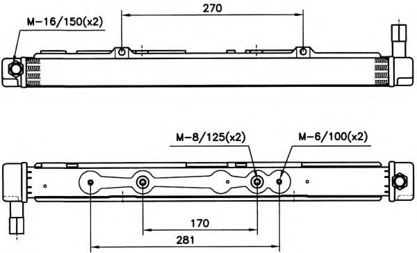 масляный радиатор, двигательное масло NRF 31100