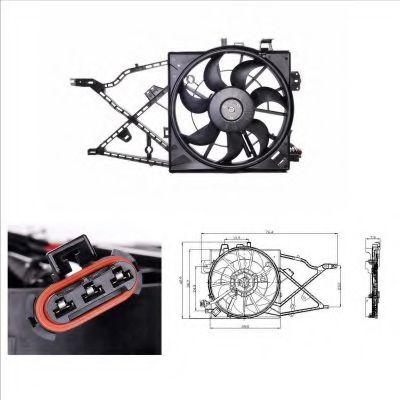 Вентилятор, охлаждение двигателя NRF 47014