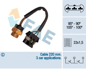 Термовыключатель, вентилятор радиатора TRW 180031