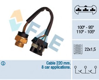 Термовыключатель, вентилятор радиатора FAE 38060