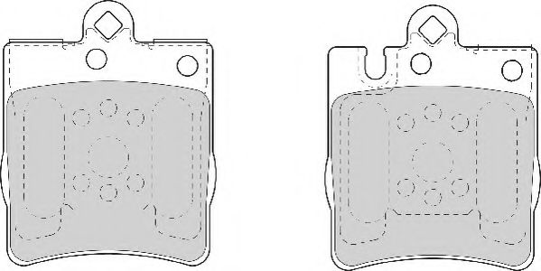 Комплект тормозных колодок, дисковый тормоз NECTO FD7004A
