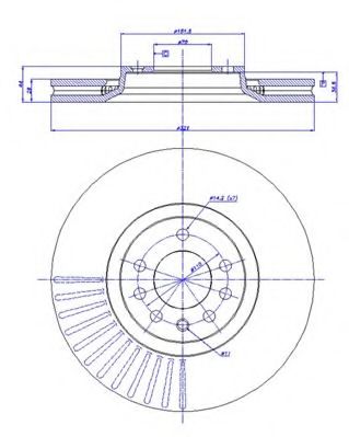 Тормозной диск CAR 17615