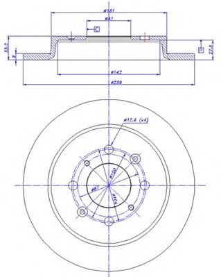 Тормозной диск CAR DF1396
