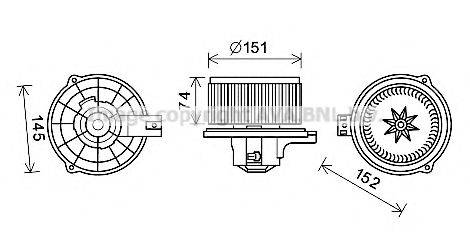 Электродвигатель, вентиляция салона AVA QUALITY COOLING KA8252