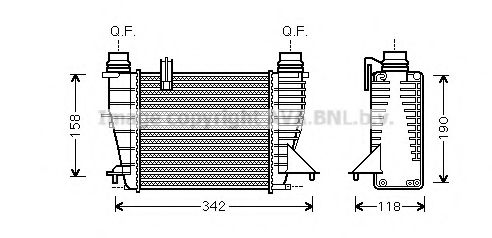Интеркулер AVA QUALITY COOLING RTA4553