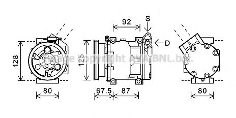 Компрессор, кондиционер AVA QUALITY COOLING RTK619