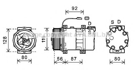 Компрессор, кондиционер AVA QUALITY COOLING SCK033