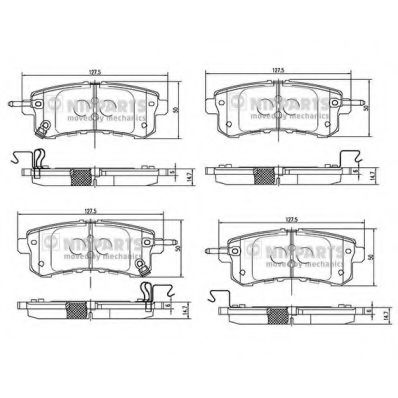 Комплект тормозных колодок, дисковый тормоз NIPPARTS N3611058