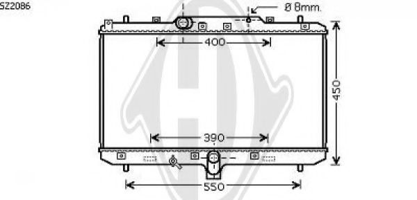 Радиатор, охлаждение двигателя DIEDERICHS 8644585