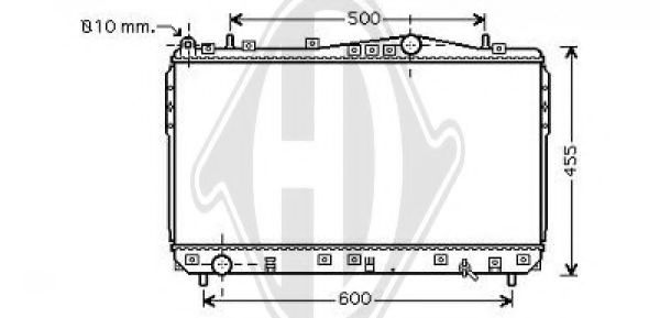 Радиатор, охлаждение двигателя DIEDERICHS 8691205