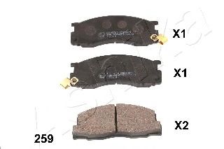 Комплект тормозных колодок, дисковый тормоз ASHIKA 50-02-259