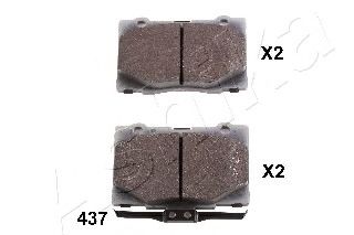 Комплект тормозных колодок, дисковый тормоз ASHIKA 50-04-437