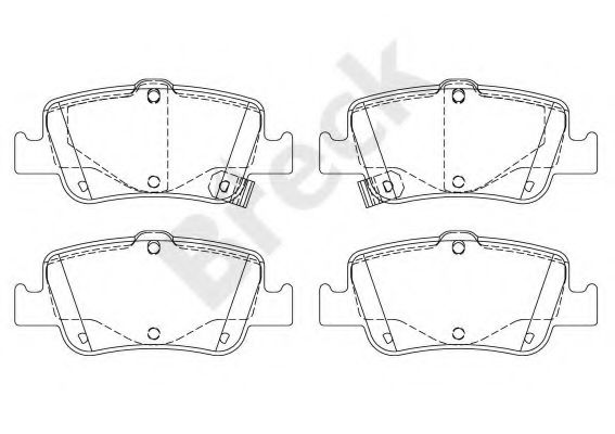 Комплект тормозных колодок, дисковый тормоз BRECK 24664 00 704 10