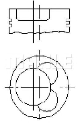 Поршень MAHLE ORIGINAL S48250