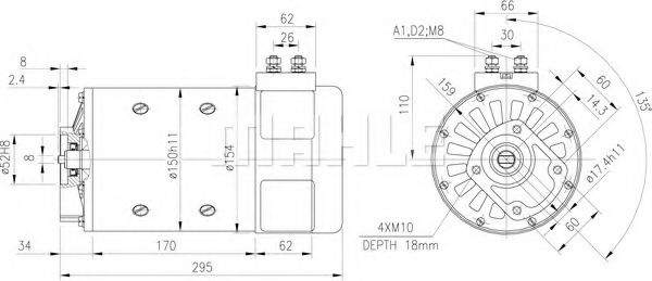 Электродвигатель MAHLE ORIGINAL MM 309