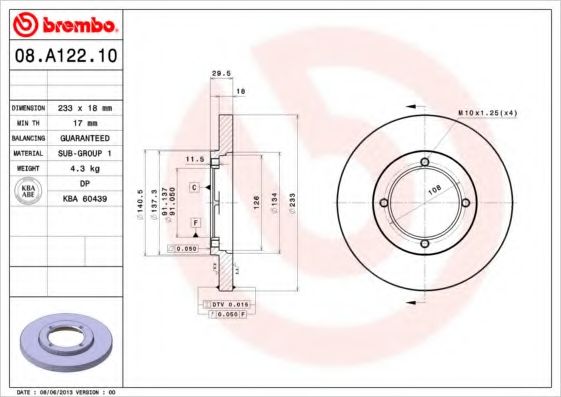 Тормозной диск BRECO BS 7705