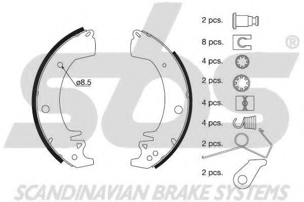 Комплект тормозных колодок sbs 18512739445