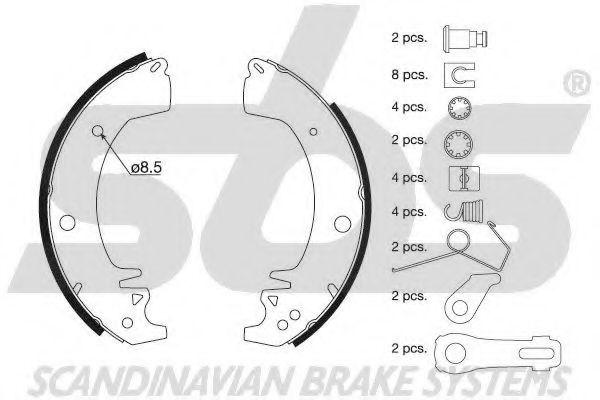 Комплект тормозных колодок sbs 18512739672