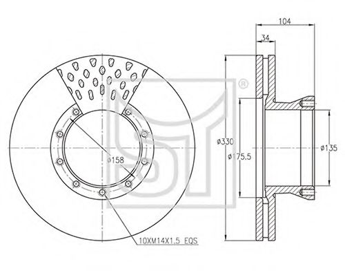Тормозной диск ST-TEMPLIN 03.110.0922.020