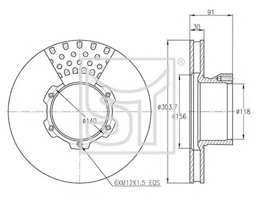 Тормозной диск ST-TEMPLIN 03.110.1926.030