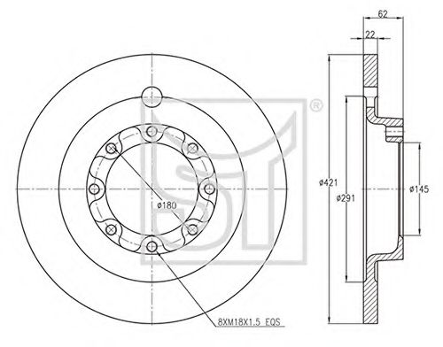 Тормозной диск FEBI BILSTEIN 10930