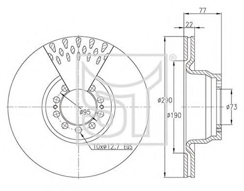 Тормозной диск ST-TEMPLIN 03.110.4255.160
