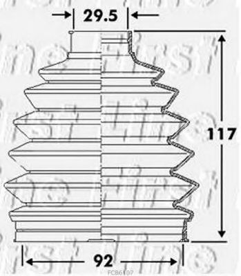 Пыльник, приводной вал FIRST LINE FCB6107