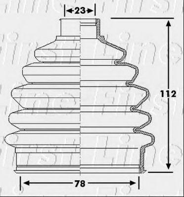Пыльник, приводной вал FIRST LINE FCB6251