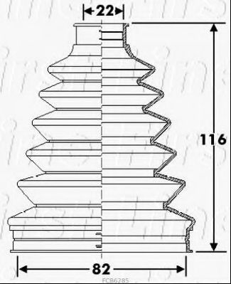 Пыльник, приводной вал FIRST LINE FCB6285