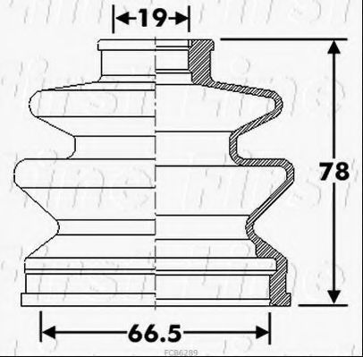 Пыльник, приводной вал FIRST LINE FCB6289