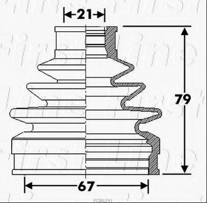 Пыльник, приводной вал FIRST LINE FCB6291