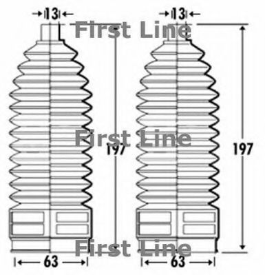 Пыльник, рулевое управление FIRST LINE FSG3322
