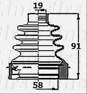 Пыльник, приводной вал FIRST LINE FCB6144