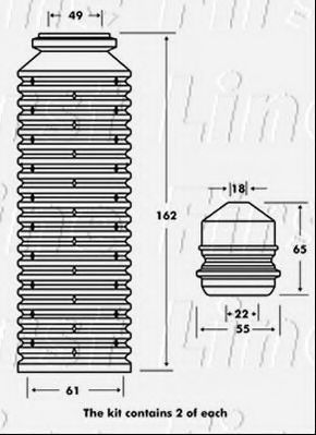 Пылезащитный комплект, амортизатор FIRST LINE FPK7002