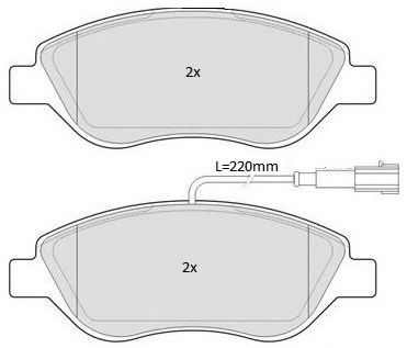 Комплект тормозных колодок, дисковый тормоз FREMAX FBP-1782