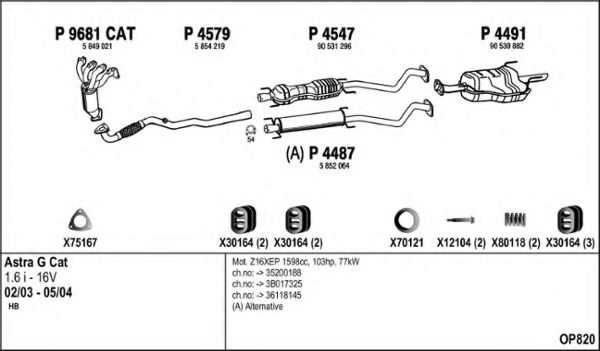 Система выпуска ОГ FENNO OP820