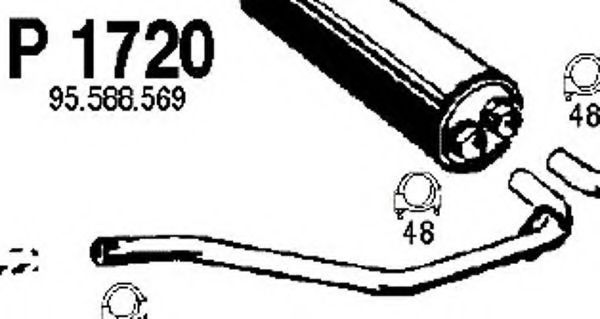Труба выхлопного газа FENNO P1720